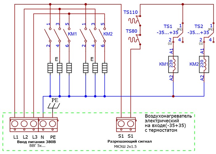 Электронагр предварительный E (PTC) с термостатом_сх3.jpg