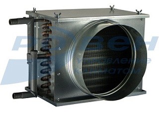 Нагреватель водяной НВ для круглых систем вентиляции